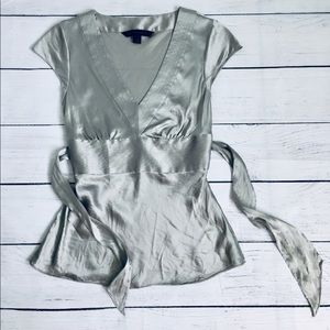 Express Design Studio V-neck Silk Top xs